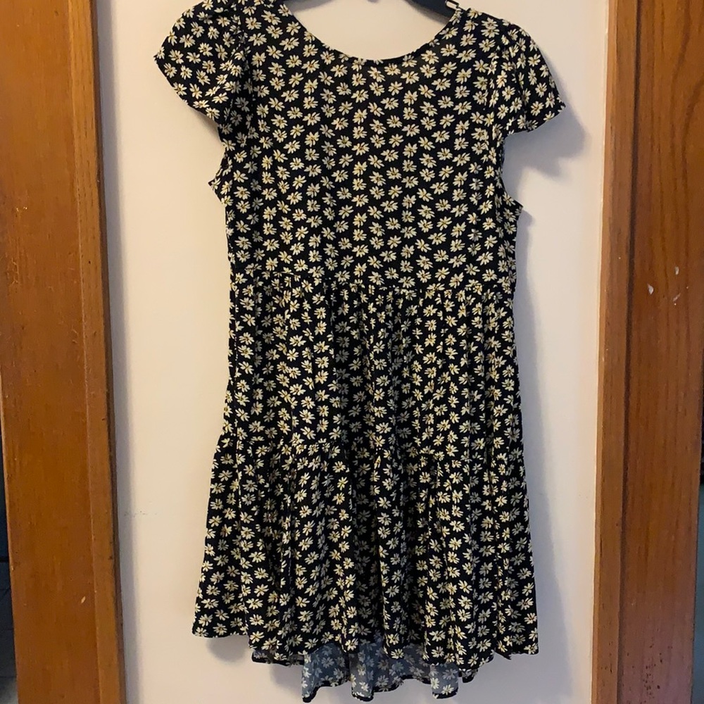 black floral flowy AE dress